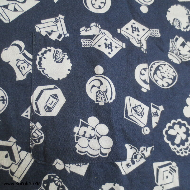 Koikuchi - Karpfenmaul Hemd aus Yukata Stoff