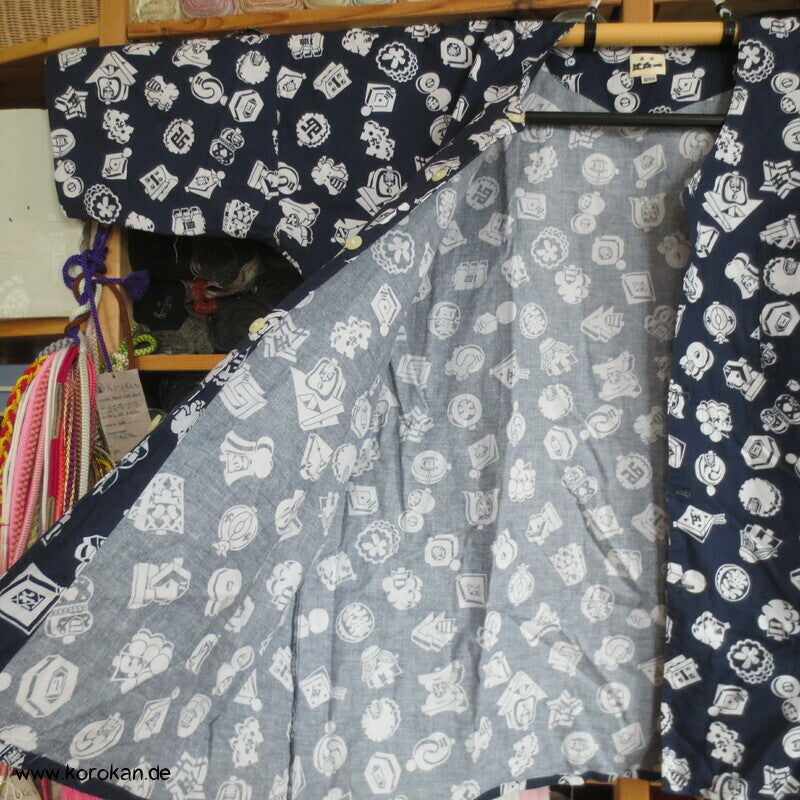 Koikuchi - Karpfenmaul Hemd aus Yukata Stoff