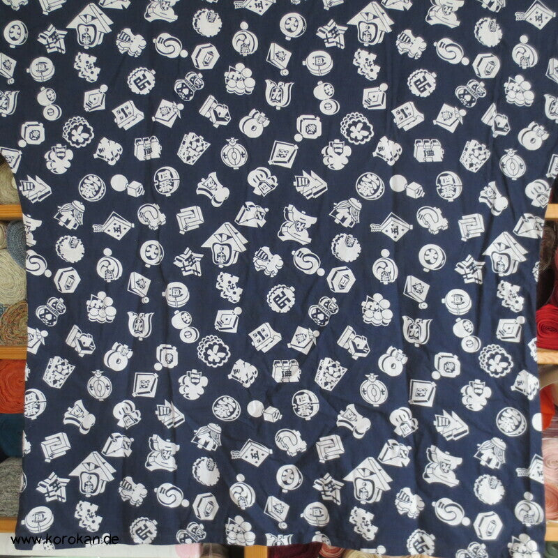 Koikuchi - Karpfenmaul Hemd aus Yukata Stoff