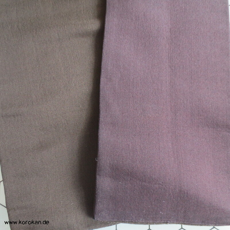 Kaku Seiden Obi Kimono Gürtel Rips, oliv - schwarz