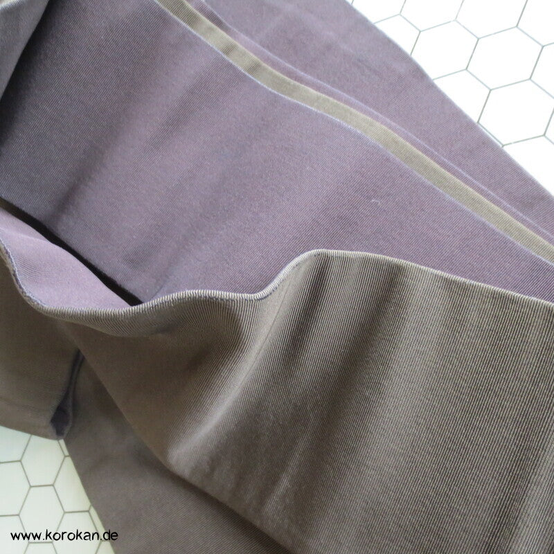 Kaku Seiden Obi Kimono Gürtel Rips, oliv - schwarz