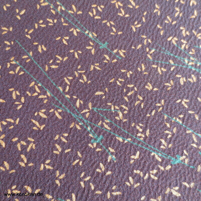 Kiefernnadel Kimono Chirimen Crepe Seide
