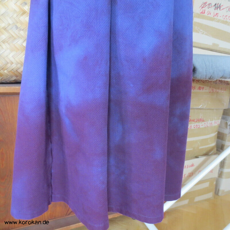 loser Baumwoll Faltenrock mit Farbverlauf blau - violett