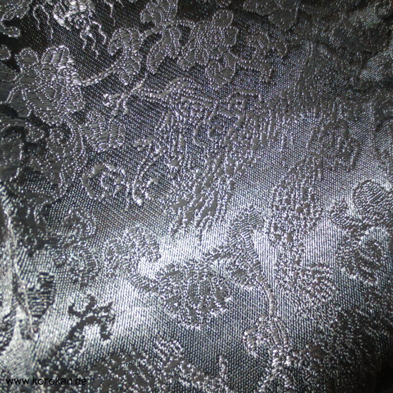 maßangefertigter Herrenanzug schwarze chinesische Drachenseide, ca. Gr. 52