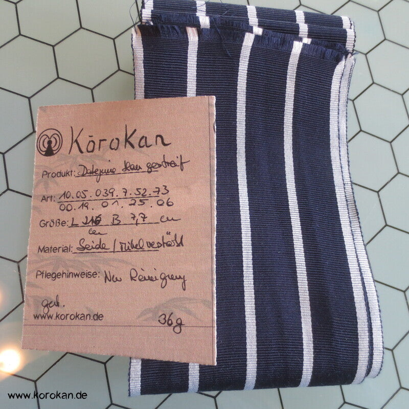 Kaku Obi / Datejime Seiden Kimono Gürtel gestreift