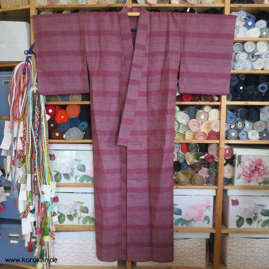 gewebte Musterstreifen Hitoe Kimono