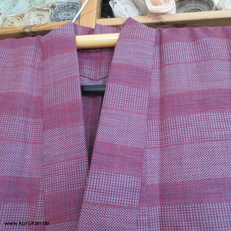 gewebte Musterstreifen Hitoe Kimono