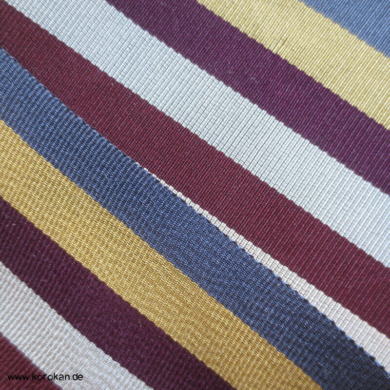 Kaku Obi / Datejime Seiden Kimono Gürtel gestreift, gedeckte Farben