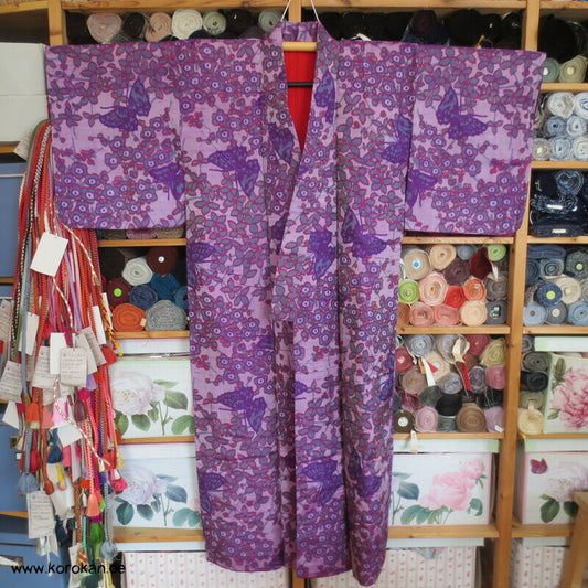Schmetterlinge und Blüten Meisen Kimono
