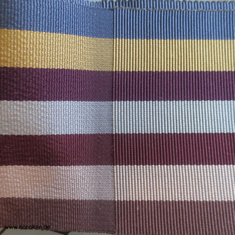 Kaku Obi / Datejime Seiden Kimono Gürtel gestreift, gedeckte Farben
