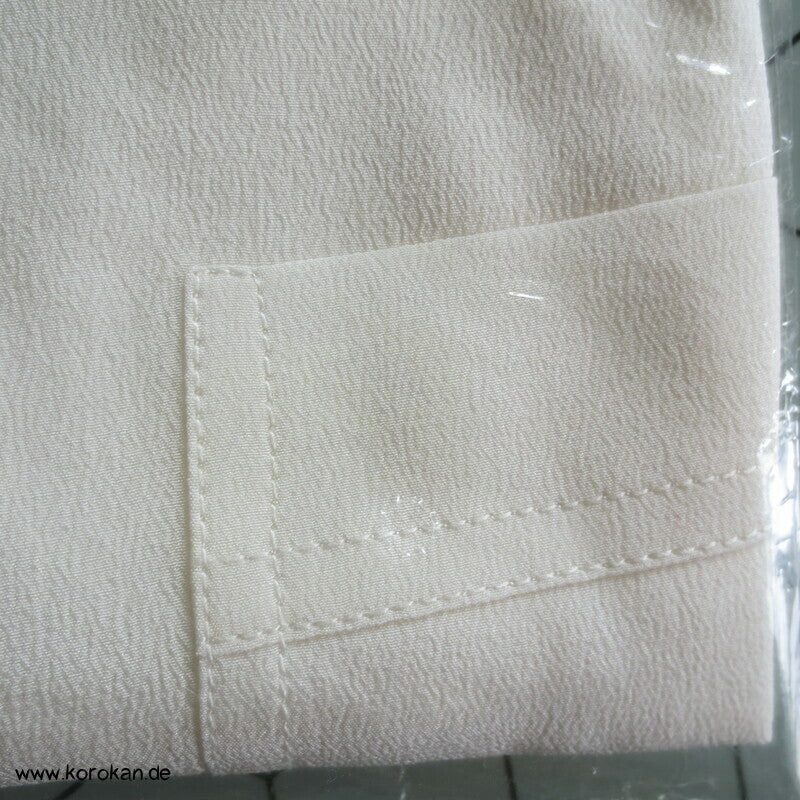 Crepe de Chine Seidenhemd natur , langarm