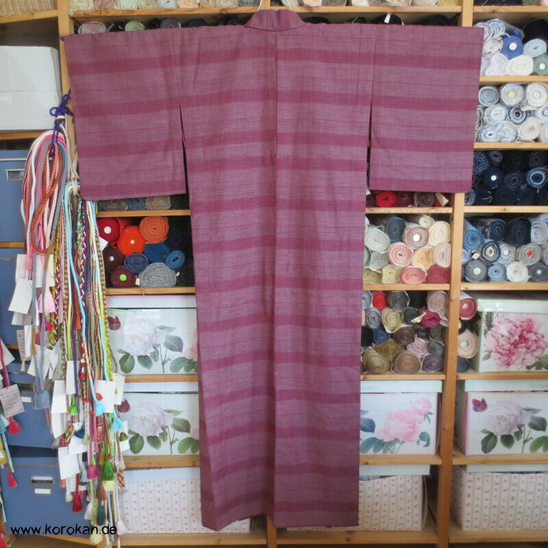 gewebte Musterstreifen Hitoe Kimono