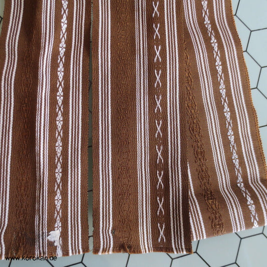 Kaku Obi / Datejime Seiden Kimono Gürtel Hakata braun