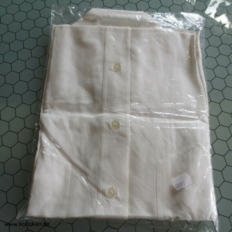 Crepe de Chine Seidenhemd natur , langarm