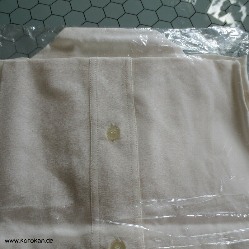 Crepe de Chine Seidenhemd natur , langarm