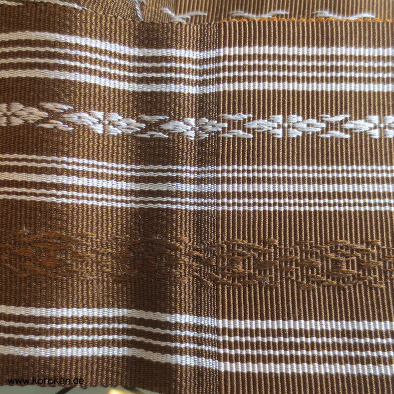 Kaku Obi / Datejime Seiden Kimono Gürtel Hakata braun