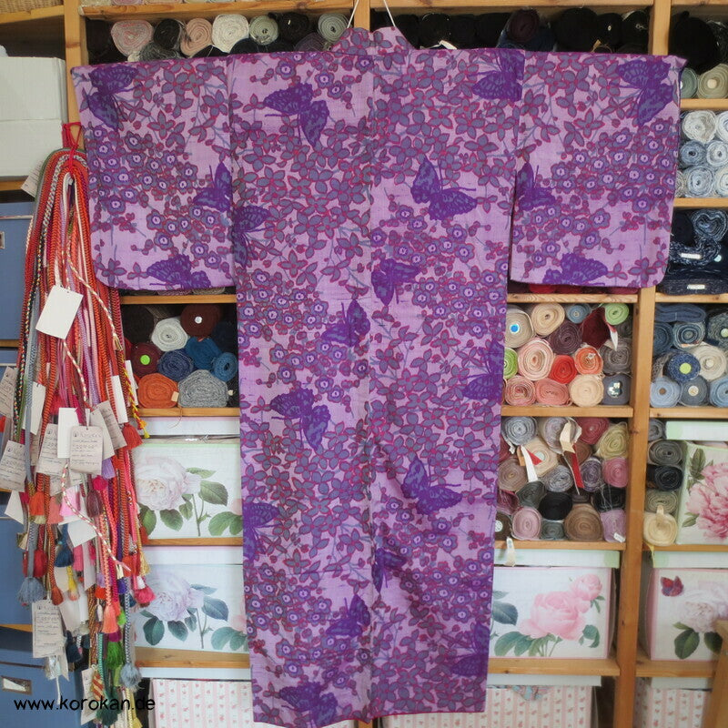 Schmetterlinge und Blüten Meisen Kimono