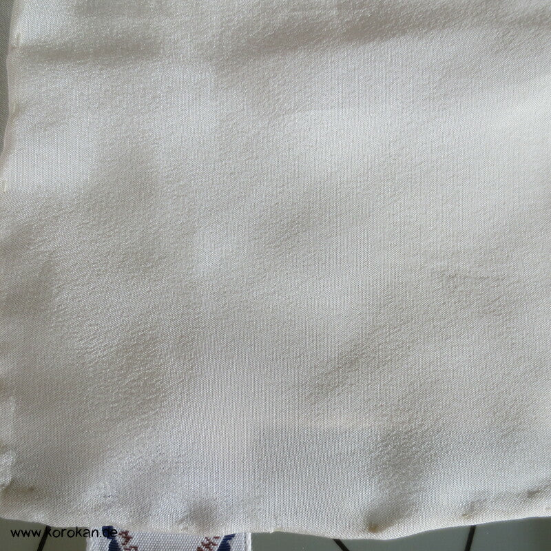 Karrée Seidentuch Crepe de Chine natur handrolliert