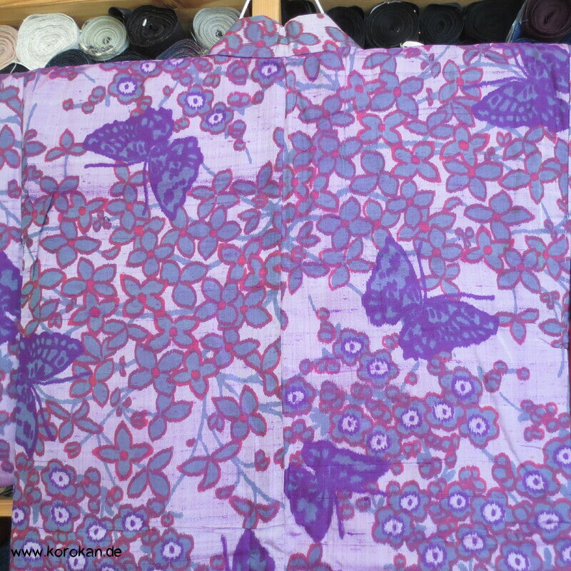 Schmetterlinge und Blüten Meisen Kimono