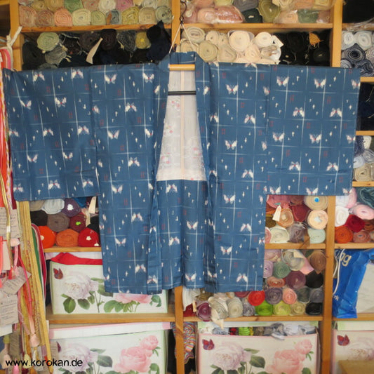 feine Meisen Seiden Schmetterlinge Haori Kimonojacke