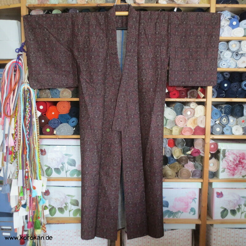 Oshima Muster Druck Hitoe Kimono