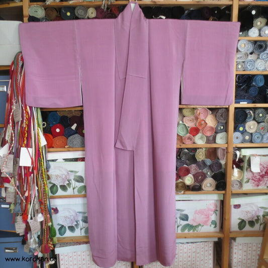 fliederrosa Chirimen Crepe Seide Iromuji Kimono