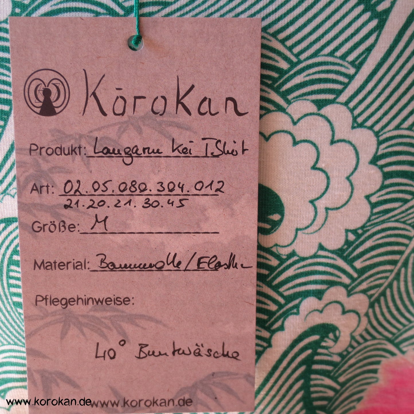 Langarm Koi T Shirt, Baumwolle mit Elasthan