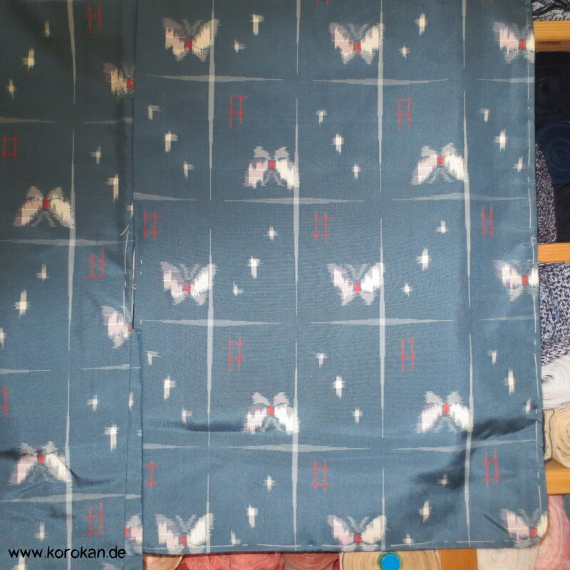 feine Meisen Seiden Schmetterlinge Haori Kimonojacke