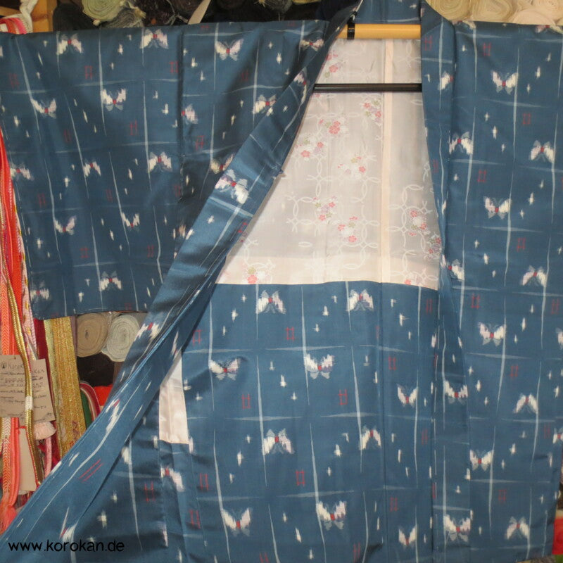 feine Meisen Seiden Schmetterlinge Haori Kimonojacke