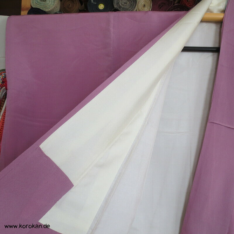 fliederrosa Chirimen Crepe Seide Iromuji Kimono