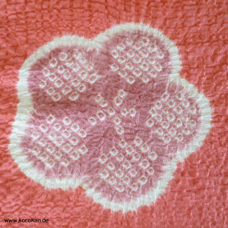 Shibori Ume Blüten Matelassé borkige Kimono Seide