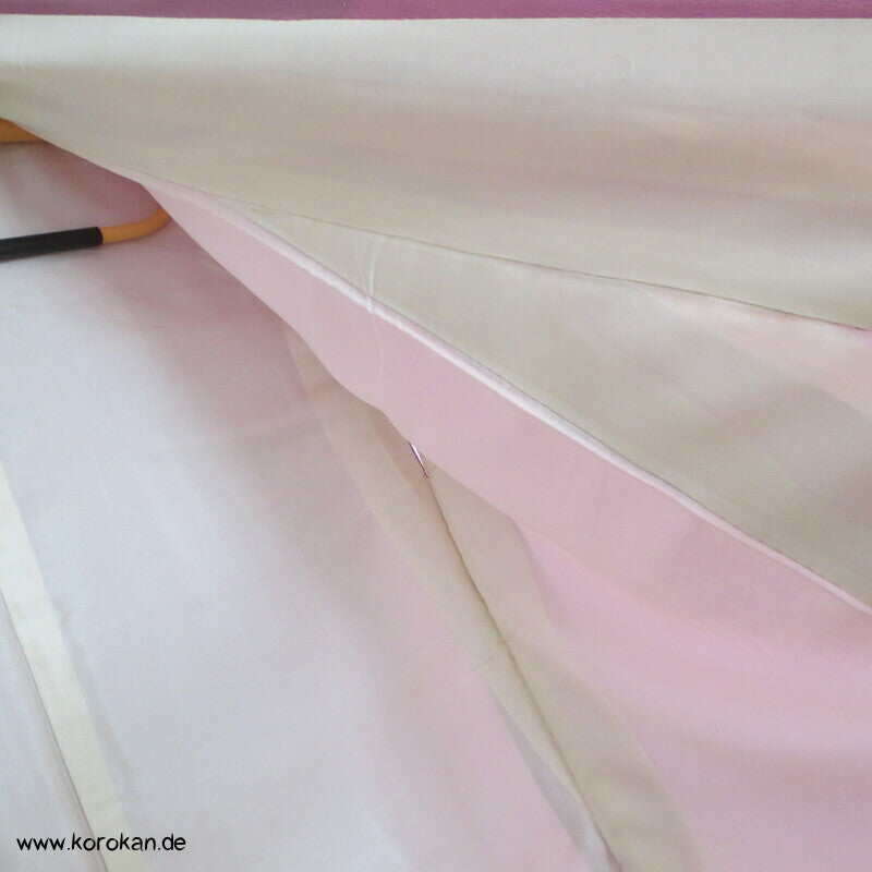 fliederrosa Chirimen Crepe Seide Iromuji Kimono