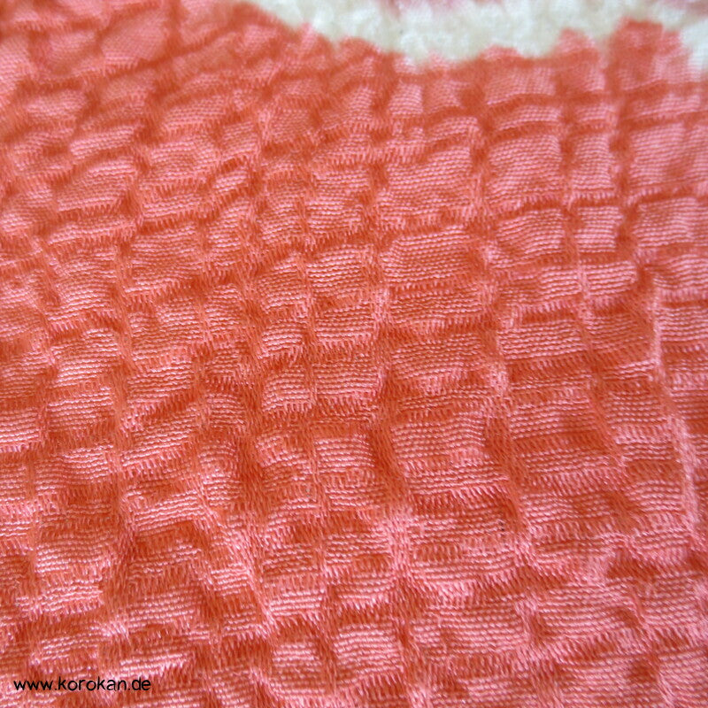 Shibori Ume Blüten Matelassé borkige Kimono Seide