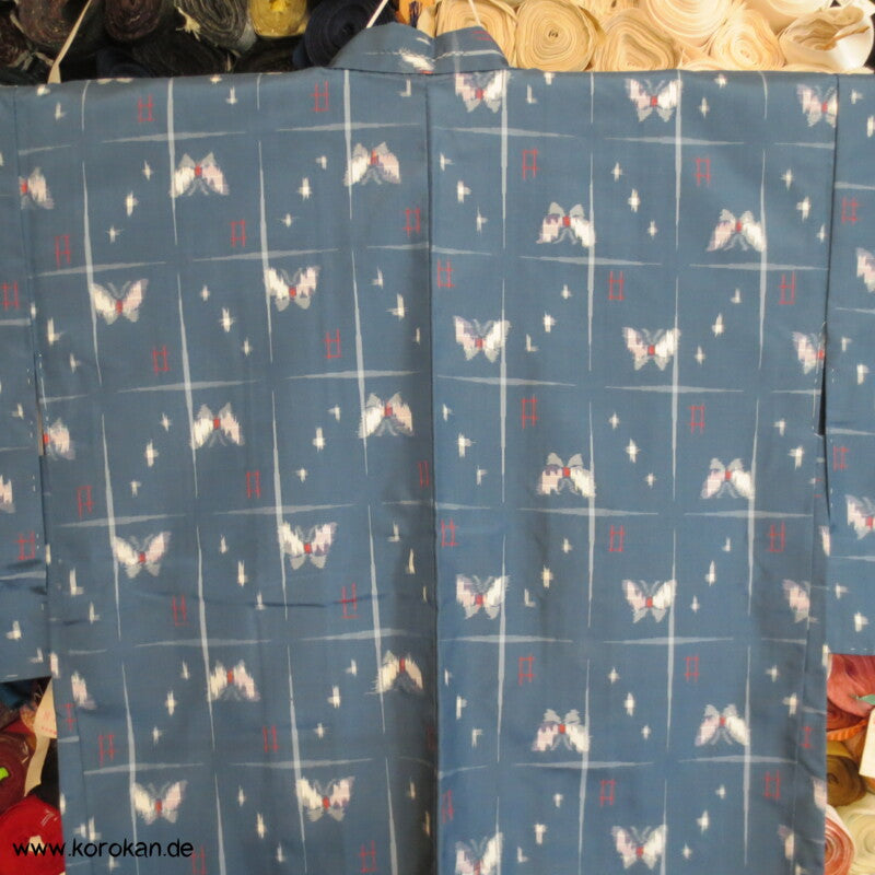 feine Meisen Seiden Schmetterlinge Haori Kimonojacke