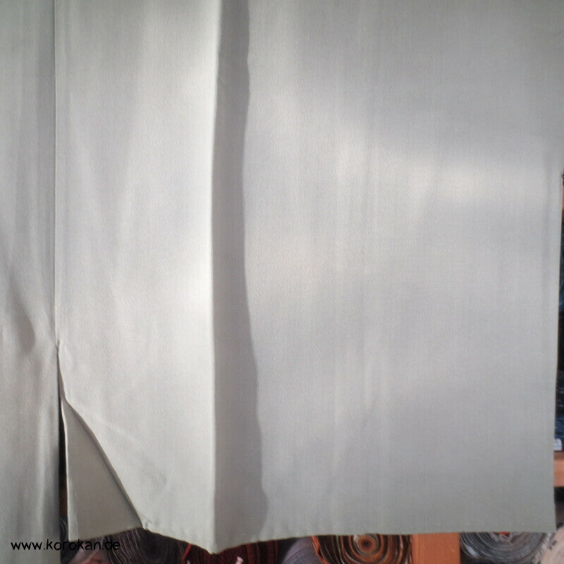 gemalte Hafenlandschaft, Boote, schilffarbene Seide, Juban Unter Kimono