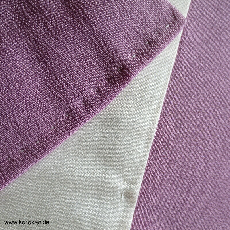 fliederrosa Chirimen Crepe Seide Iromuji Kimono