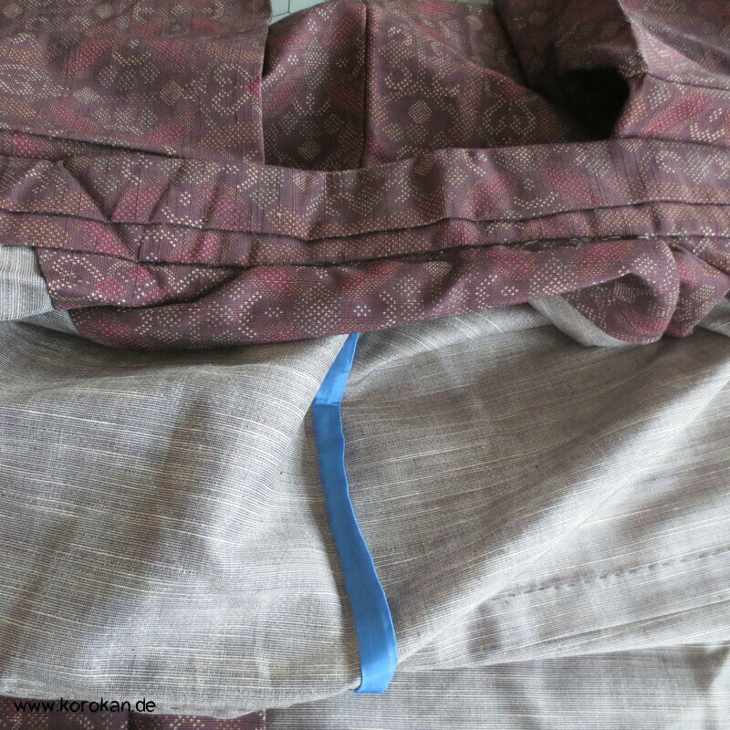 Oshima Muster Druck Hitoe Kimono