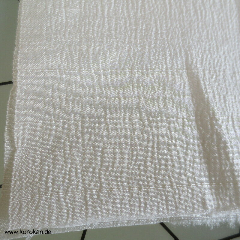 weiß natur uni Chirimen Crepe Seide, griffig