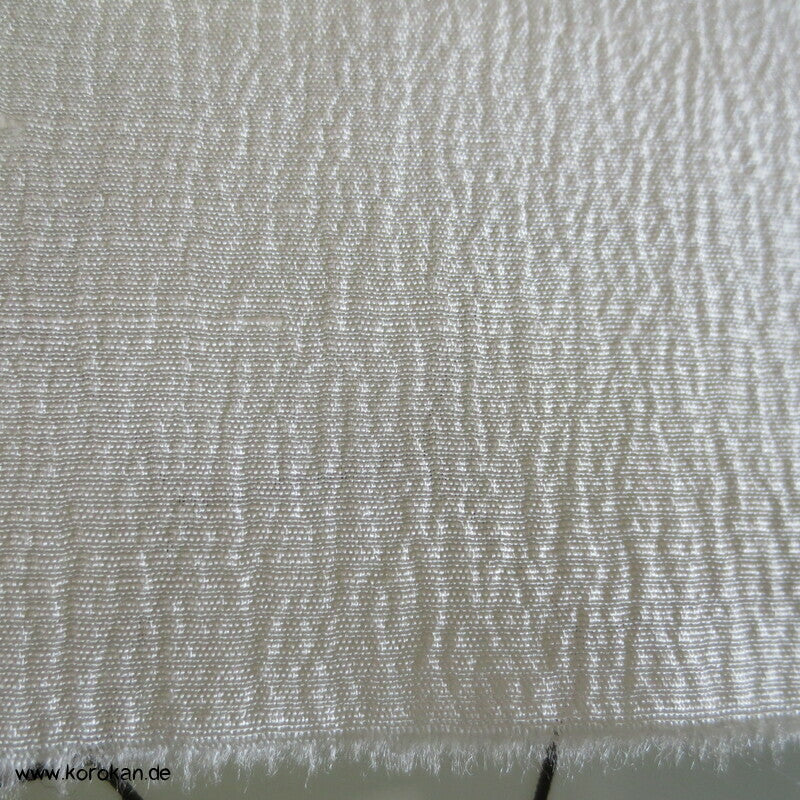 weiß natur uni Chirimen Crepe Seide, griffig
