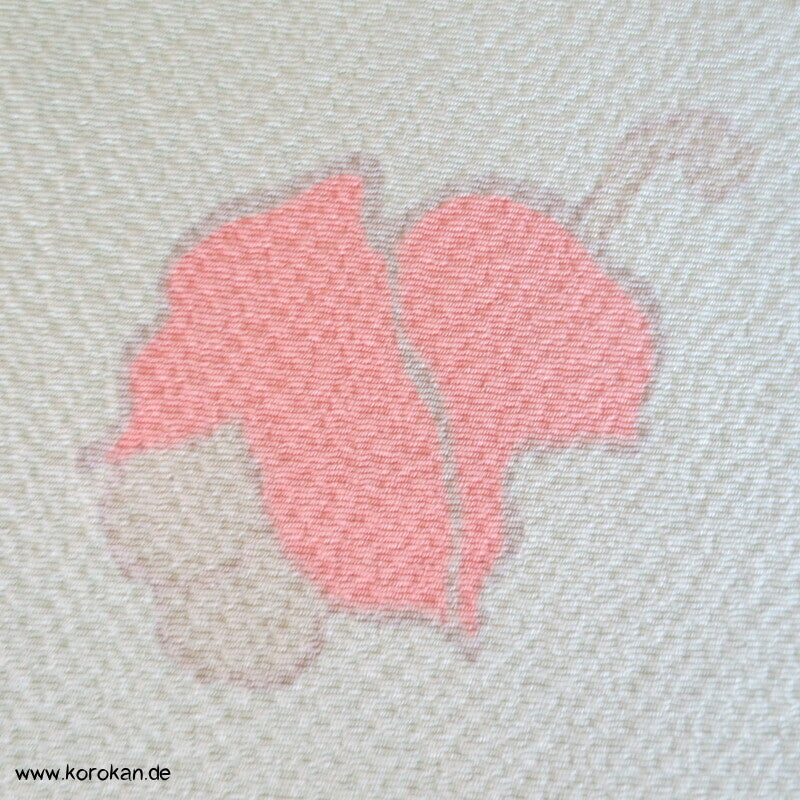 Trauben, Blätter Kimono Chirimen Crepe Japan Seide