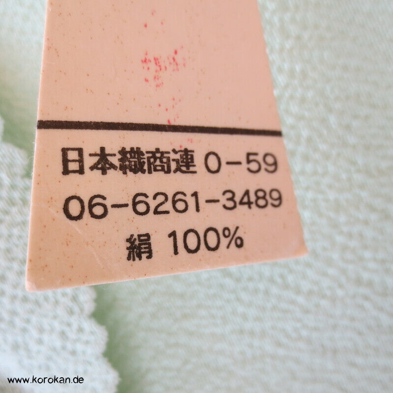 Trauben, Blätter Kimono Chirimen Crepe Japan Seide