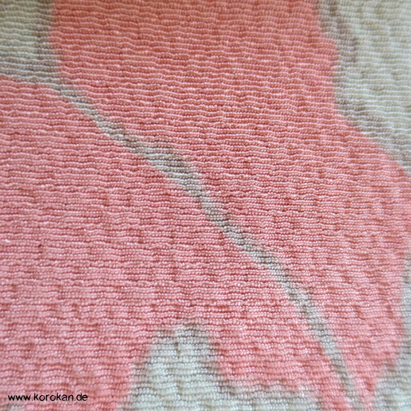Trauben, Blätter Kimono Chirimen Crepe Japan Seide