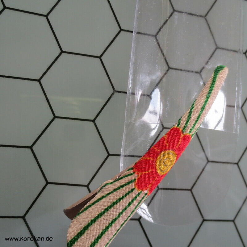 Haarklemme Metall mit Crepe de Chine Seide stoffbezogen