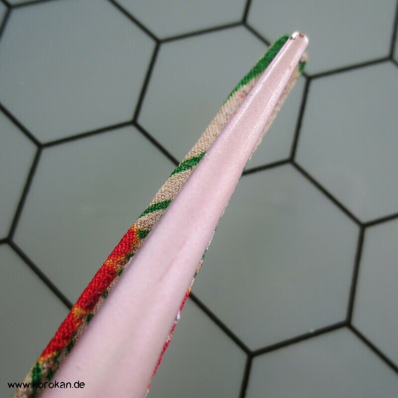 Haarklemme Metall mit Crepe de Chine Seide stoffbezogen