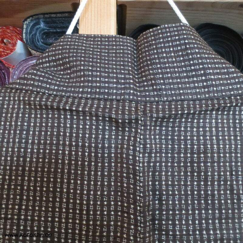 Manchuko Karte Futter Haori Kimono Jacke, Tsumugi Seide