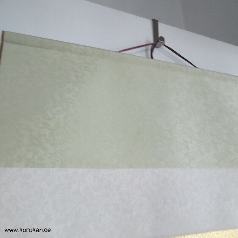 japanisches Rollbild Vögel über Päonien mit  Beschwerungsrollen