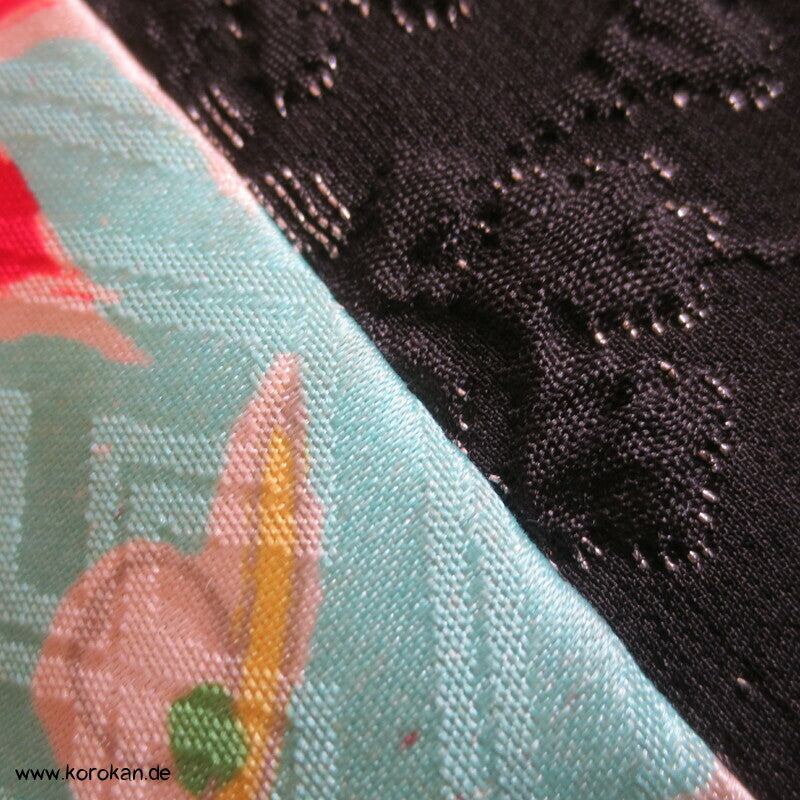 silberne Blüten Matelassè Haori (Abend - ) Jacke, mit Himo