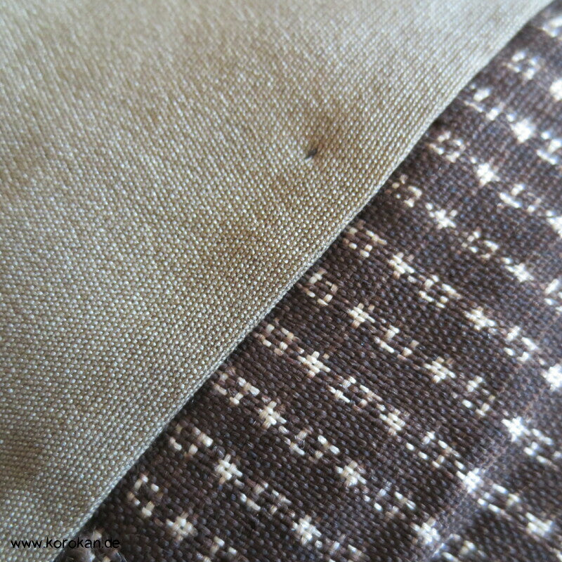 Manchuko Karte Futter Haori Kimono Jacke, Tsumugi Seide