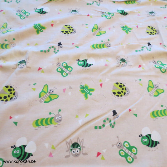 Baumwoll Jersey Insekten