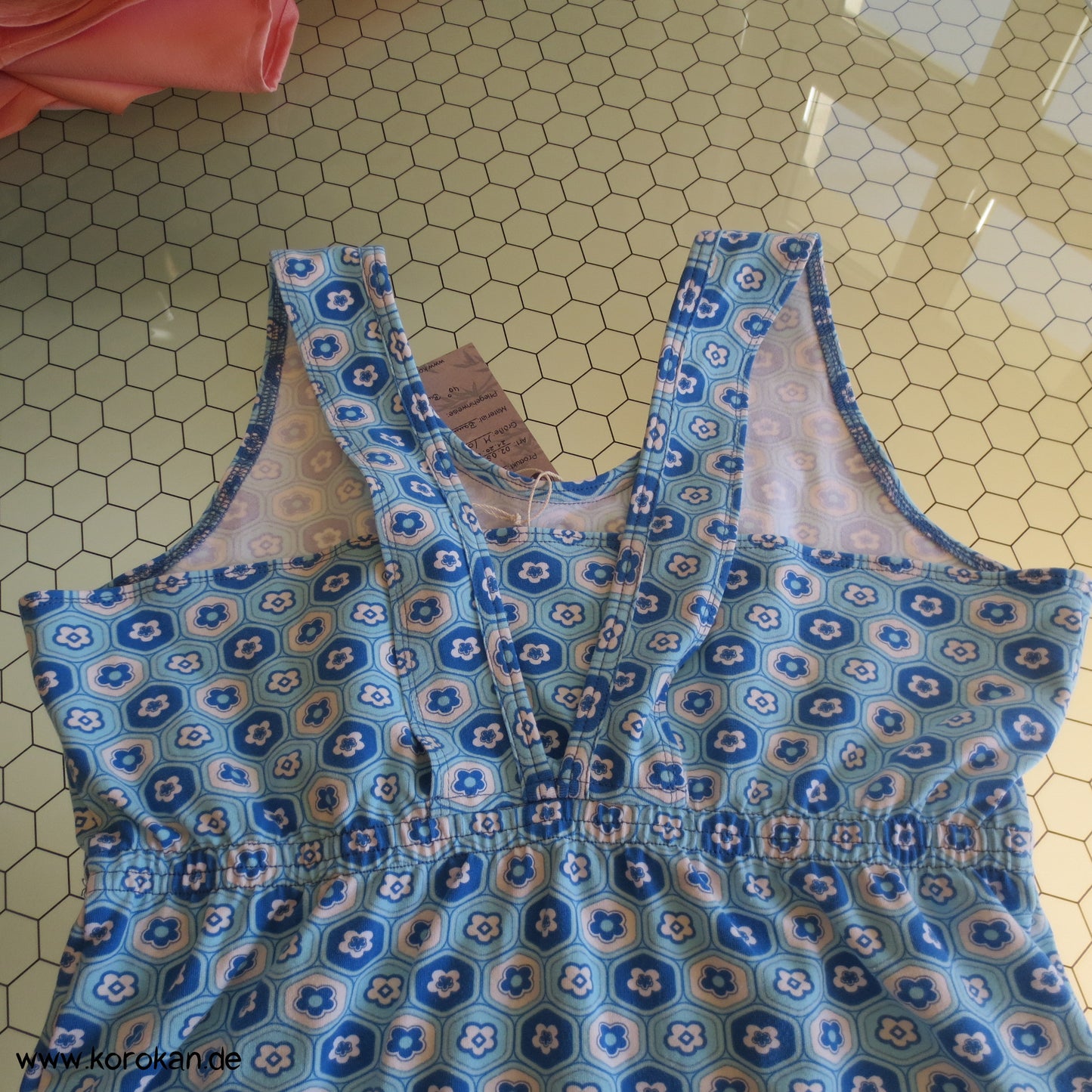 Sport Bustier Top - Kikko Motive in Blau
